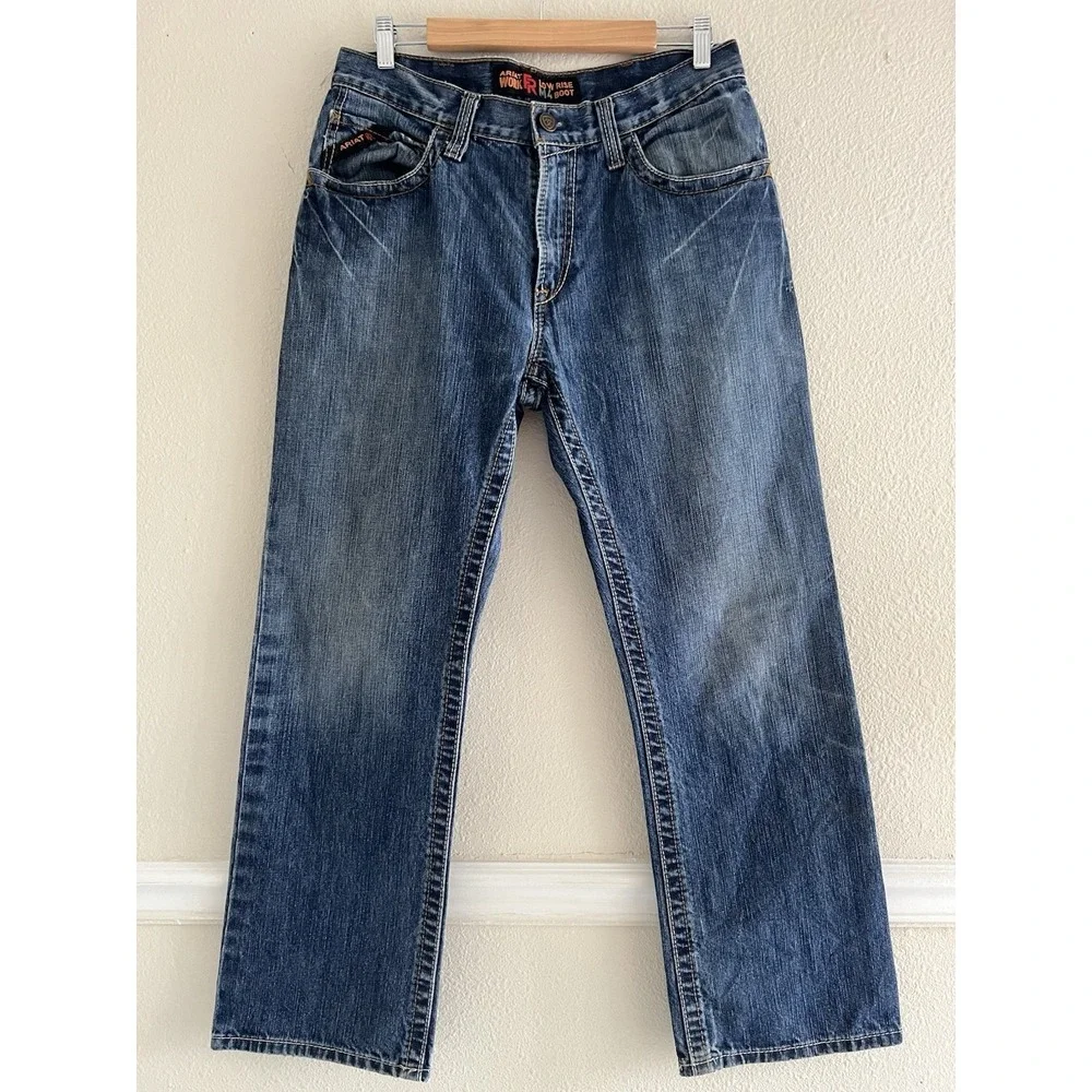 Ariat FR HRC2 Low Rise Boot Cut Jeans Men's 32x30 Western Cowboy Workwear Denim